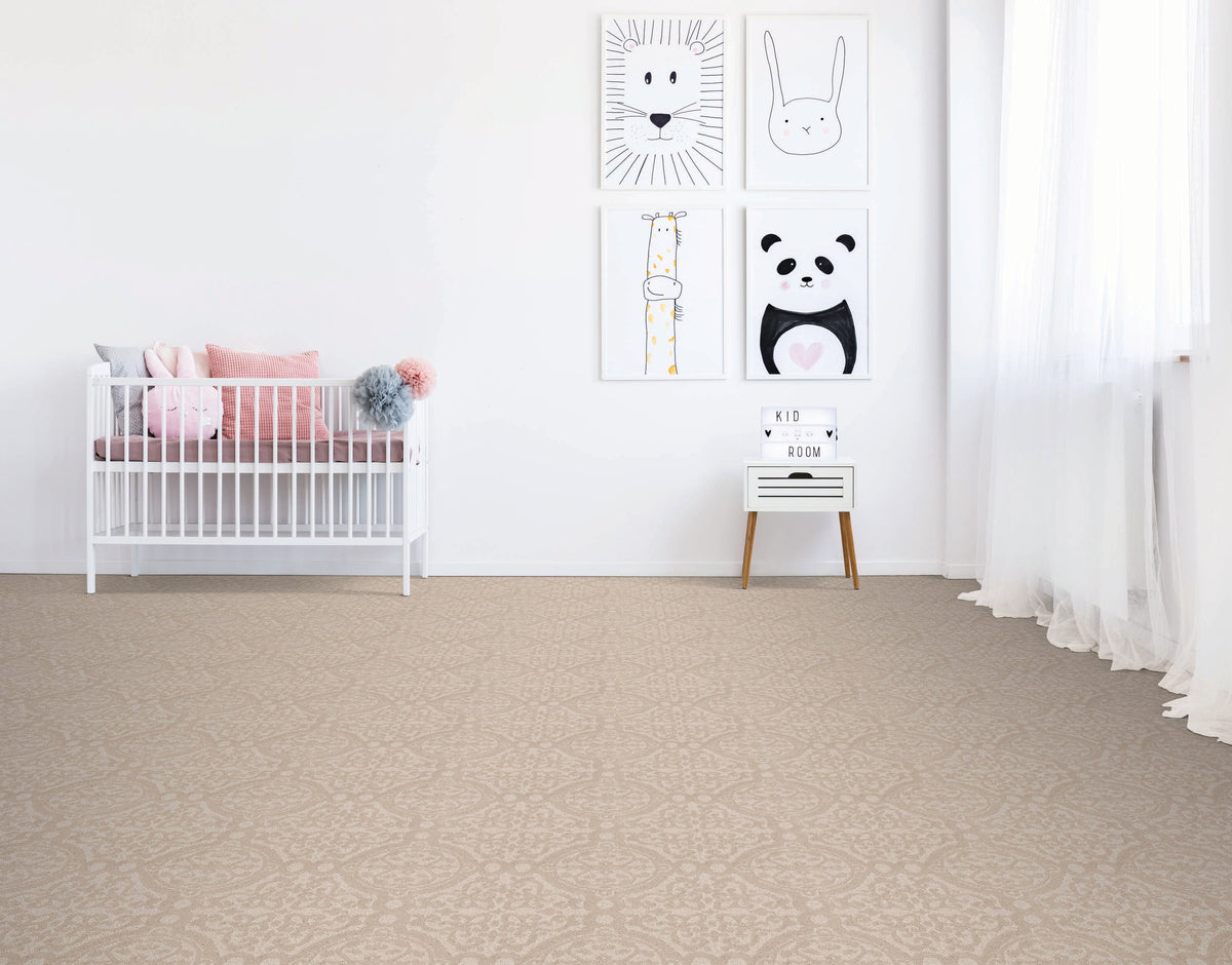 STAINMASTER Essentials So Happy Tropical Beach Pattern Indoor Carpet, 12-ft Roll Width