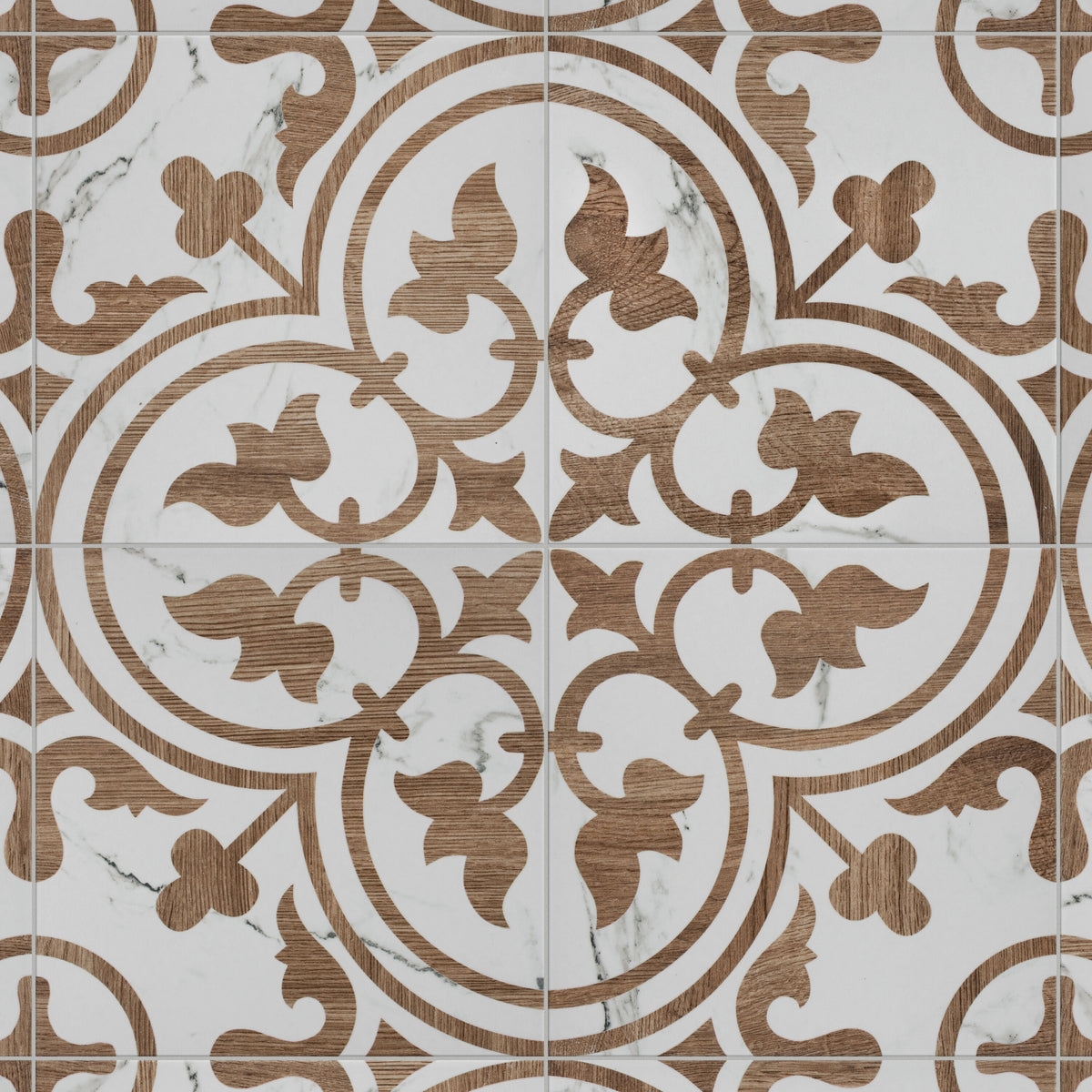 Affinity Tile Llama Arte Loire Noce 10-in x 10-in Multi-finish Porcelain Encaustic Floor and Wall Tile product image