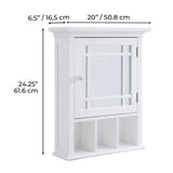 Teamson Home Neal 20 x 24.25 Surface Mount White Medicine Cabinet