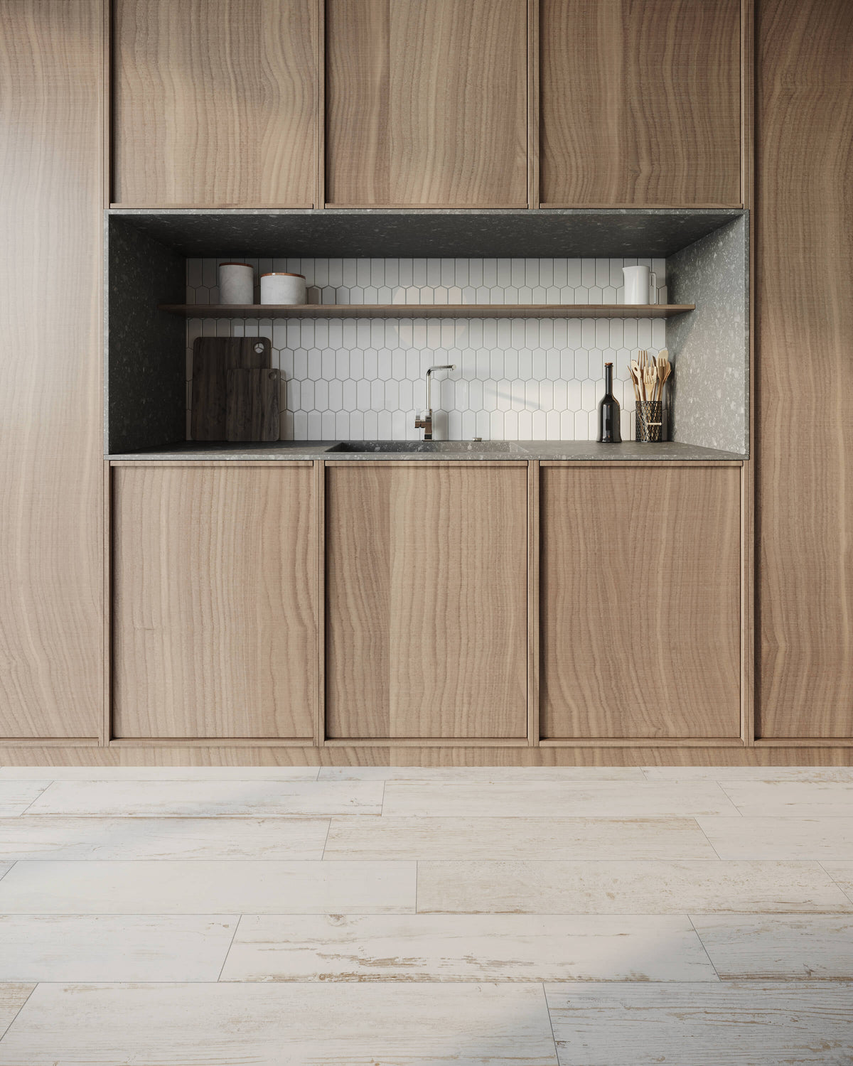 Satori Laguna Antique White 6-in x 36-in Matte Porcelain Wood Look Floor Tile (1.45-sq. ft/ Piece)