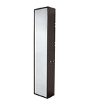 Wyndham Collection Claire 13.75-in W x 67-in H x 9-in D Espresso Oak Wall-mount Linen Cabinet