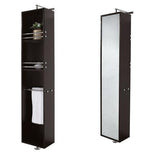 Wyndham Collection April 13.75-in W x 79.5-in H x 15.5-in D White Oak Wall-mount Linen Cabinet