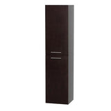 Wyndham Collection Bailey 13.5-in W x 56-in H x 12.25-in D Espresso Bathroom Wall Cabinet