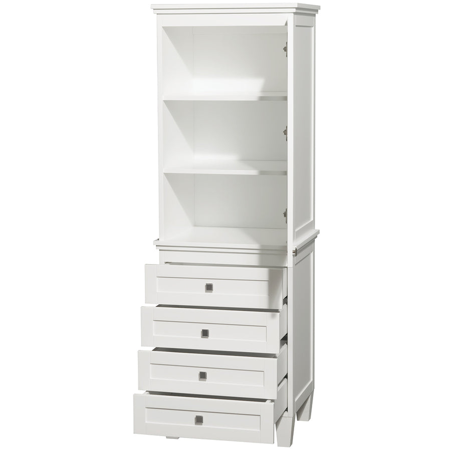 Wyndham Collection Acclaim 24-in W x 72.25-in H x 20-in D Espresso Oak Freestanding Linen Cabinet