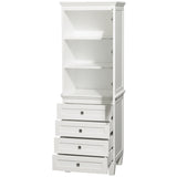 Wyndham Collection Acclaim 24-in W x 72.25-in H x 20-in D Espresso Oak Freestanding Linen Cabinet