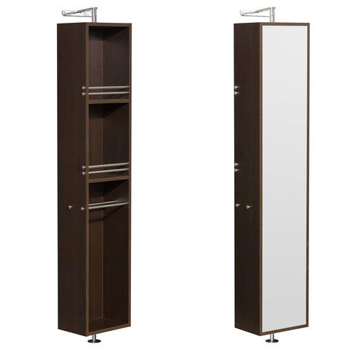 Wyndham Collection Amare 13.75-in W x 73-in H x 15-in D Gray Oak MDF Wall-mount Linen Cabinet