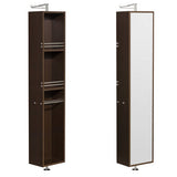 Wyndham Collection Amare 13.75-in W x 73-in H x 15-in D Gray Oak MDF Wall-mount Linen Cabinet