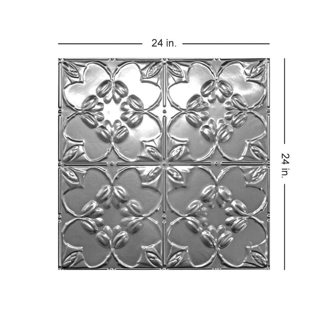 From Plain to Beautiful in Hours 2-ft x 2-ft Lilac Steel (Unfinished) Steel Drop Ceiling Tile (6-Pack, 24-sq ft / Case)