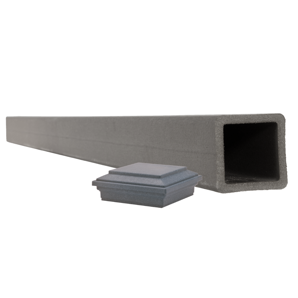 Trex Fencing 5-in x 5-in W x 9-ft H Winchester Grey Composite Fence with Post Cap