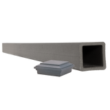Trex Fencing 5-in x 5-in W x 9-ft H Winchester Grey Composite Fence with Post Cap