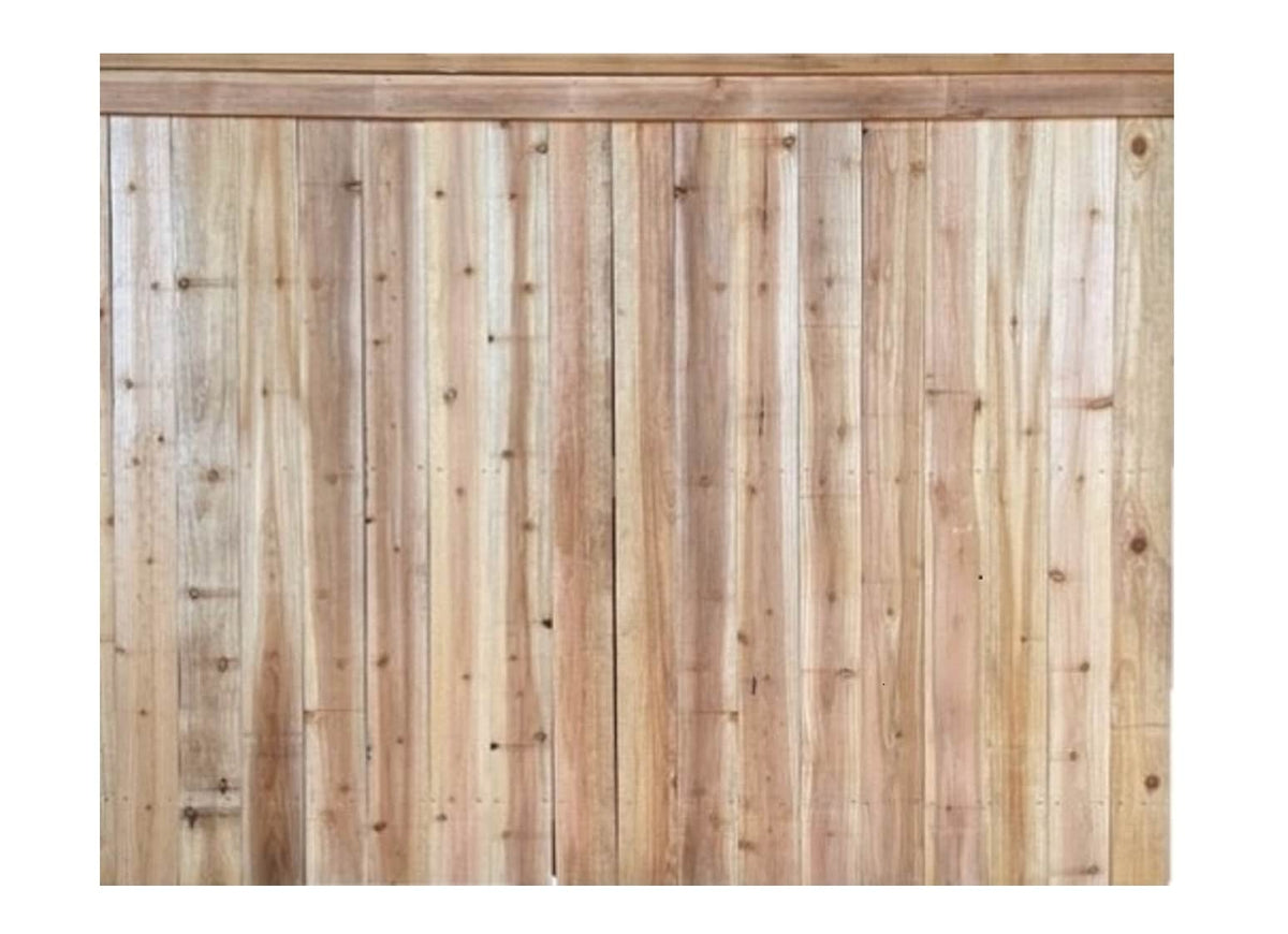 6-ft x 8-ft Cedar Square-top Fence Panel