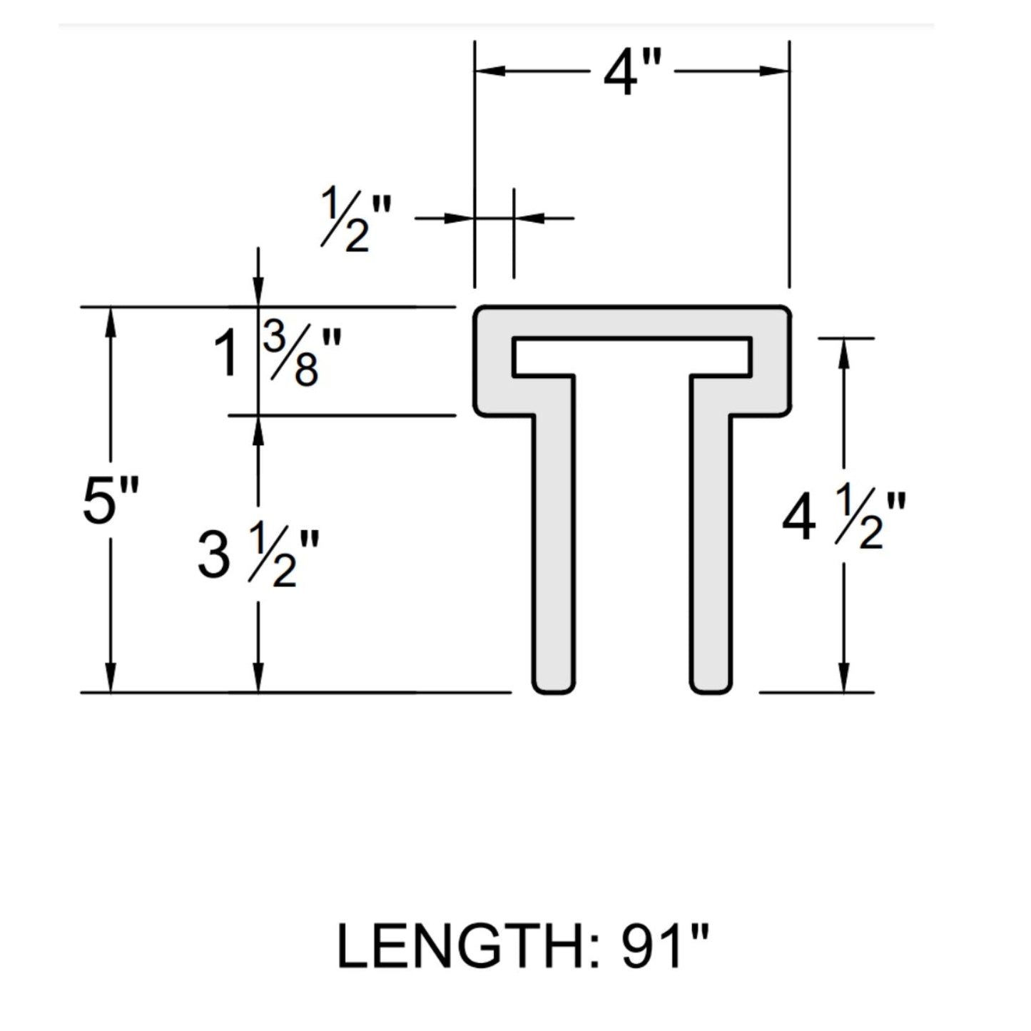 Trex Fencing 4-in x 7-in W x 8-ft L Woodland Brown Composite Fence Rail