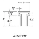 Trex Fencing 4-in x 7-in W x 8-ft L Saddle Composite Fence Rail