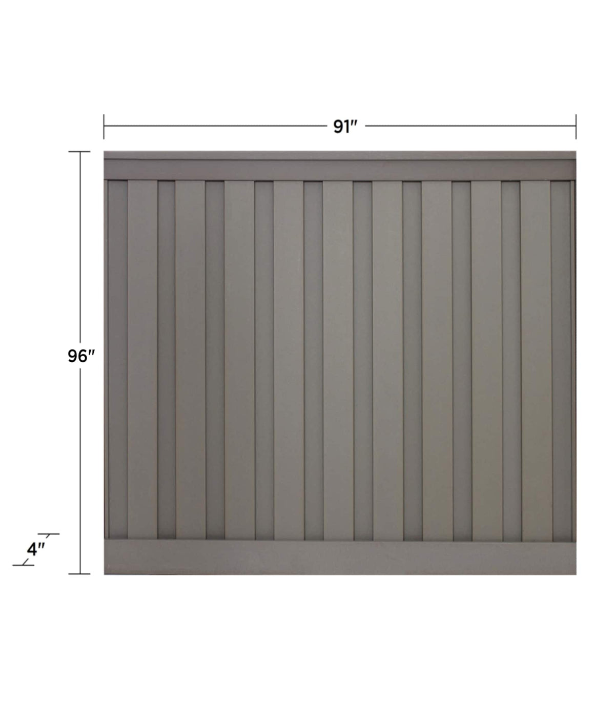 Trex Fencing 8-ft H x 8-ft W 3-Pack Winchester Grey Board-on-board Privacy Composite Fence Panel