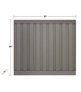 Trex Fencing 8-ft H x 8-ft W 3-Pack Winchester Grey Board-on-board Privacy Composite Fence Panel