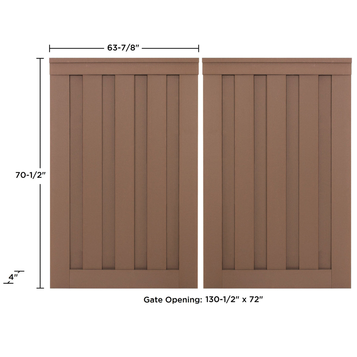 Trex Fencing Seclusions 6-ft H x 10-ft W Saddle Residential Composite Fence Gate with Hardware