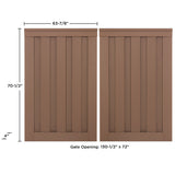 Trex Fencing Seclusions 6-ft H x 10-ft W Saddle Residential Composite Fence Gate with Hardware