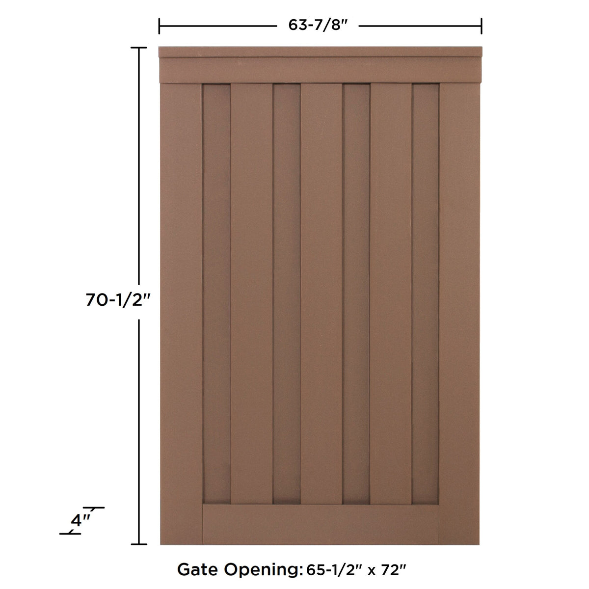 Trex Fencing Seclusions 6-ft H x 5-ft W Saddle Residential Composite Fence Gate with Hardware