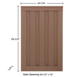 Trex Fencing Seclusions 6-ft H x 5-ft W Saddle Residential Composite Fence Gate with Hardware
