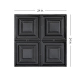 From Plain to Beautiful in Hours 2-ft x 2-ft Cubism Satin Black Steel Drop Ceiling Tile (6-Pack, 24-sq ft / Case)