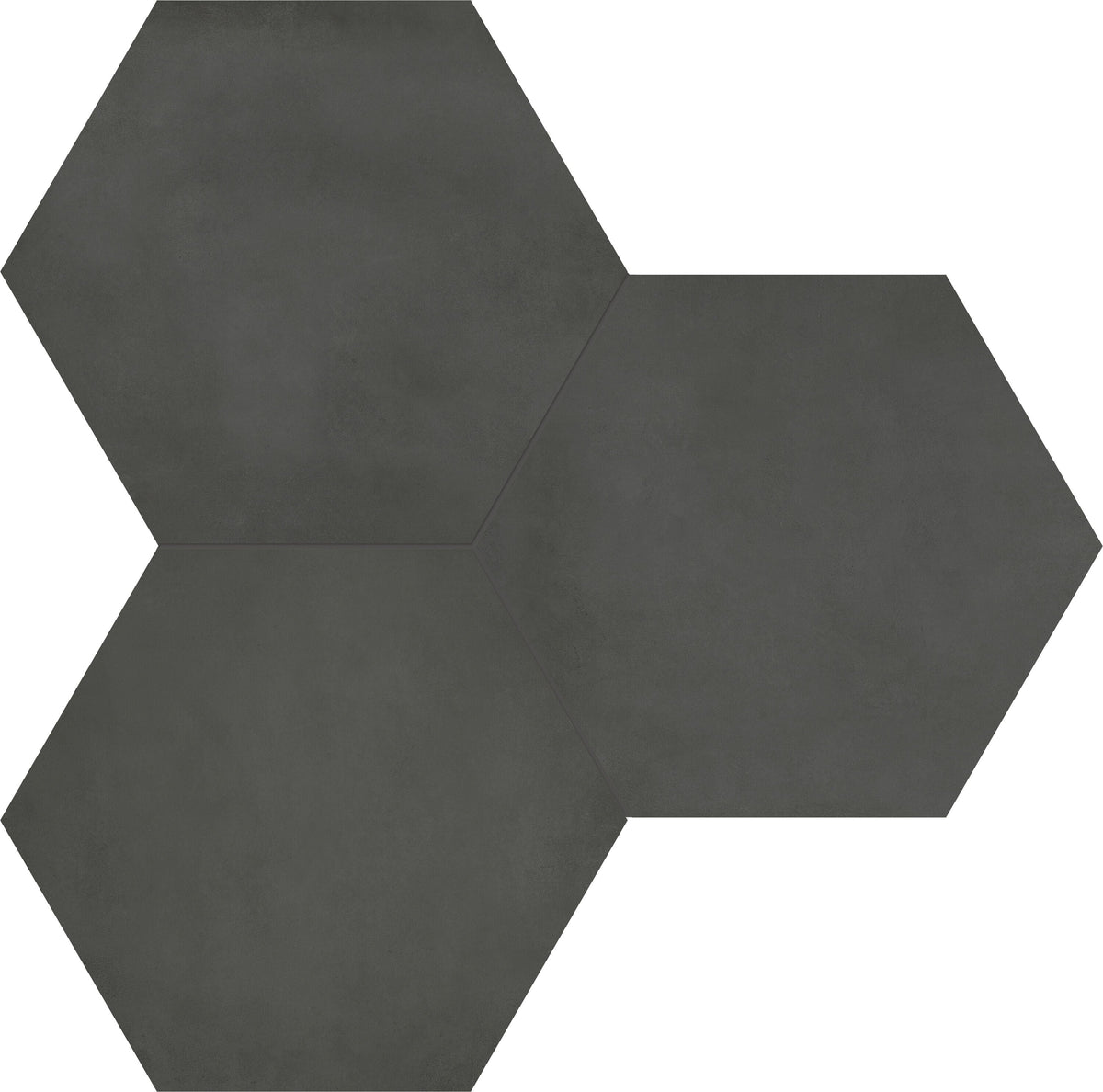 Satori Nouveau Nero 7-in x 8-in Matte Porcelain Encaustic Hexagon Floor and Wall Tile (0.28-sq. ft/ Piece)