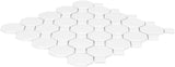 Satori Hudson Brilliant White Bistro 12-in x 12-in Matte Porcelain Mosaic Wall Tile