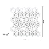 Satori Hudson Brilliant White 12-in x 12-in Matte Porcelain Honeycomb Wall Tile (0.94-sq ft/ Piece)