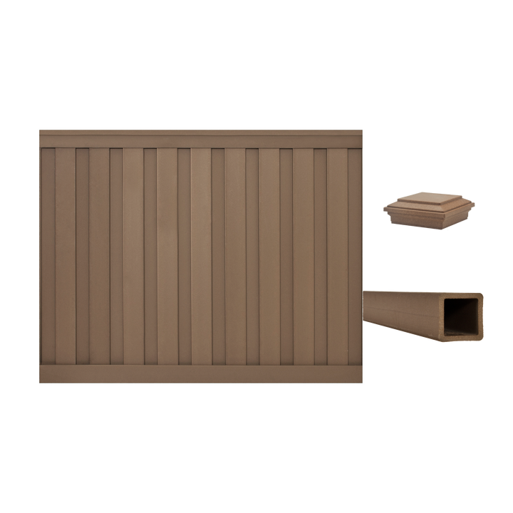 Trex Fencing 6-ft H x 8-ft W Saddle Board-on-board Privacy Composite Fence Panel
