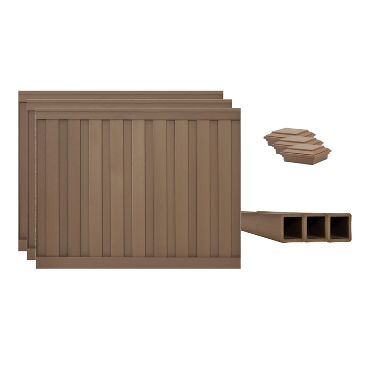 Trex Fencing 6-ft H x 8-ft W 3-Pack Saddle Board-on-board Privacy Composite Fence Panel