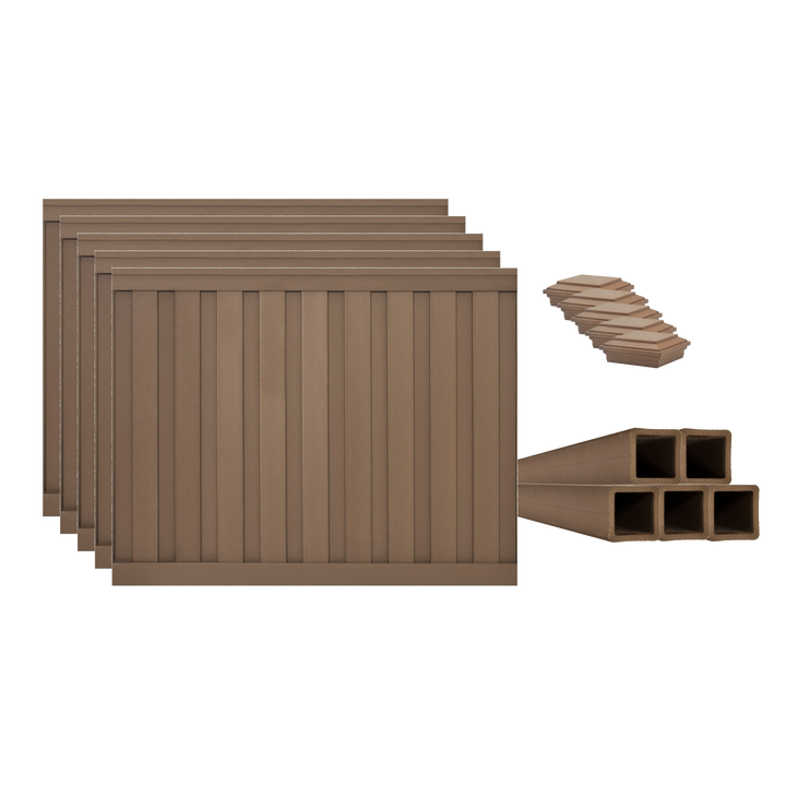 Trex Fencing 6-ft H x 8-ft W 5-Pack Saddle Board-on-board Privacy Composite Fence Panel