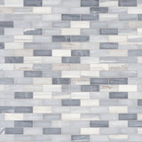 Satori Palissandro 12-in x 12-in Polished Natural Marble Brick Mosaic Wall Tile, Marble Look (0.97 sq ft per Piece)