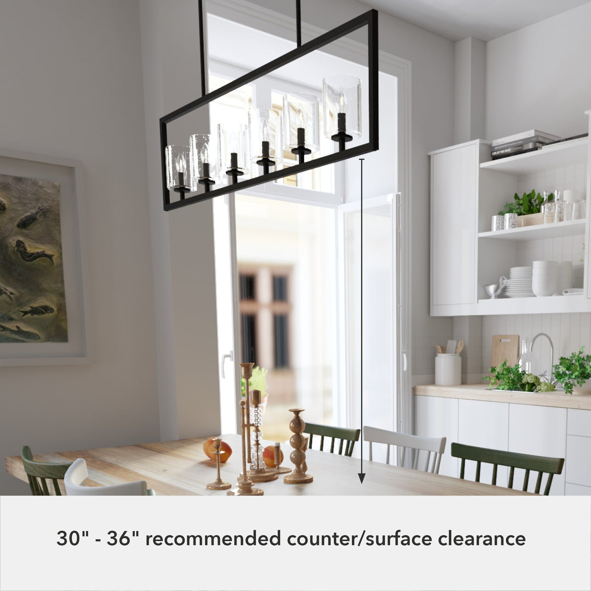 Hunter Kerrison 6-Light Satin Black Modern/Contemporary Led Chandelier
