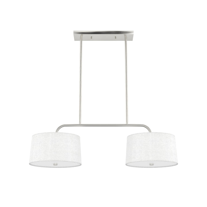 Hunter Cottage Hill 4-Light Brushed Nickel Modern/Contemporary Drum LED Large Hanging Kitchen Island Light
