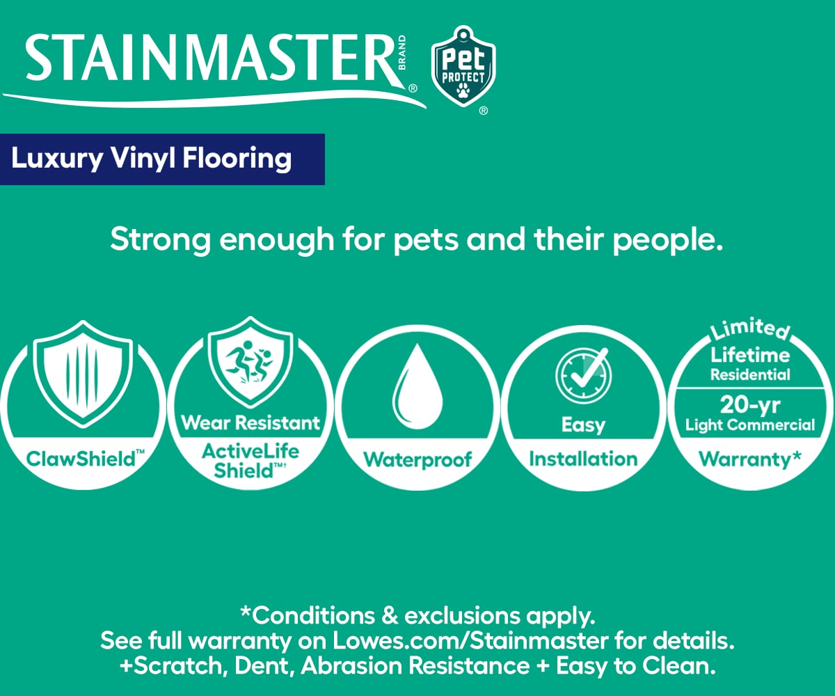 STAINMASTER PetProtect Bascom Park 7-mm x 7-in W x 48-in L Waterproof Interlocking Luxury Vinyl Plank Flooring (18.57-sq ft/case)