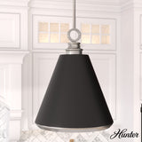 Hunter Klein 3-Light Brushed Nickel Transitional Cone LED Medium Hanging Kitchen Island Light