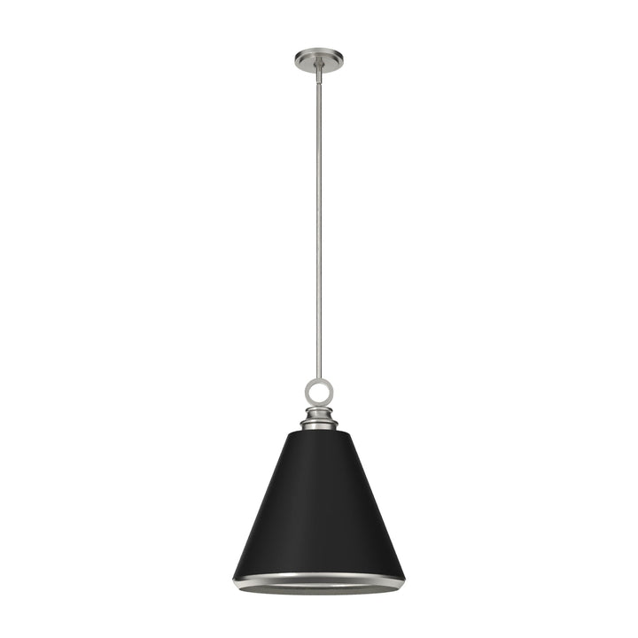 Hunter Klein 3-Light Brushed Nickel Transitional Cone LED Medium Hanging Kitchen Island Light