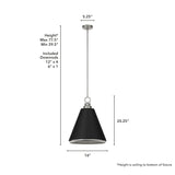 Hunter Klein 3-Light Brushed Nickel Transitional Cone LED Medium Hanging Kitchen Island Light
