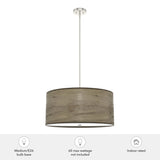 Hunter Solhaven 4-Light Warm Grey Oak Modern/Contemporary Frosted Glass Drum LED Large Hanging Kitchen Island Light