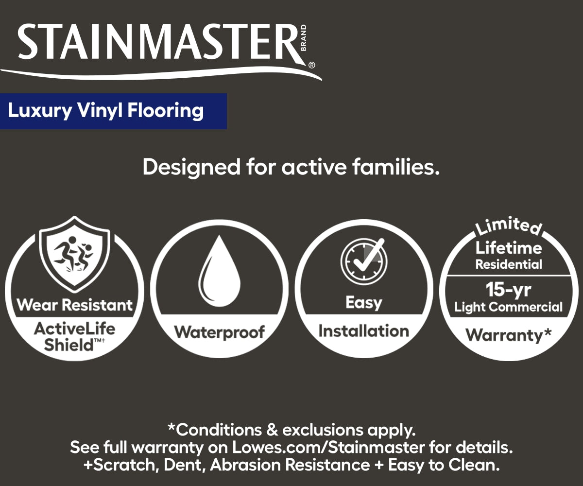 STAINMASTER Highland Walnut 6-mm T x 7-in W x 48-in L Waterproof Interlocking Luxury Vinyl Plank Flooring (18.782-sq ft/case)