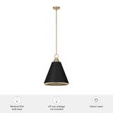 Hunter Klein 3-Light Alturas Gold Transitional Cone LED Medium Hanging Kitchen Island Light
