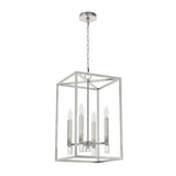 Hunter Sunjai 4-Light Brushed Nickel Traditional Lantern LED Medium Hanging Kitchen Island Light