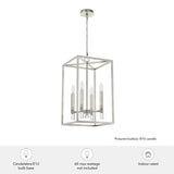Hunter Sunjai 4-Light Brushed Nickel Traditional Lantern LED Medium Hanging Kitchen Island Light