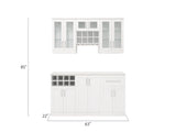 NewAge Products Home Bar 63-in x 85-in White Rectangle Bar Cabinet