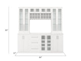 NewAge Products Home Bar 84-in x 85-in White Rectangle Bar Cabinet