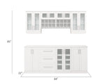 NewAge Products Home Bar 84-in x 85-in White Rectangle Bar Cabinet