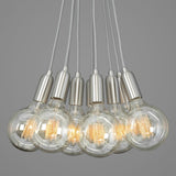 Progress Lighting Cirro 9-Light Brushed Nickel Mid-century Geometric Mini Hanging Pendant Light
