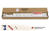 Zippity Outdoor Products Baskenridge 3-ft H x 4.25-ft W White Vinyl Flat-top Fence Gate Kit (Unassembled)