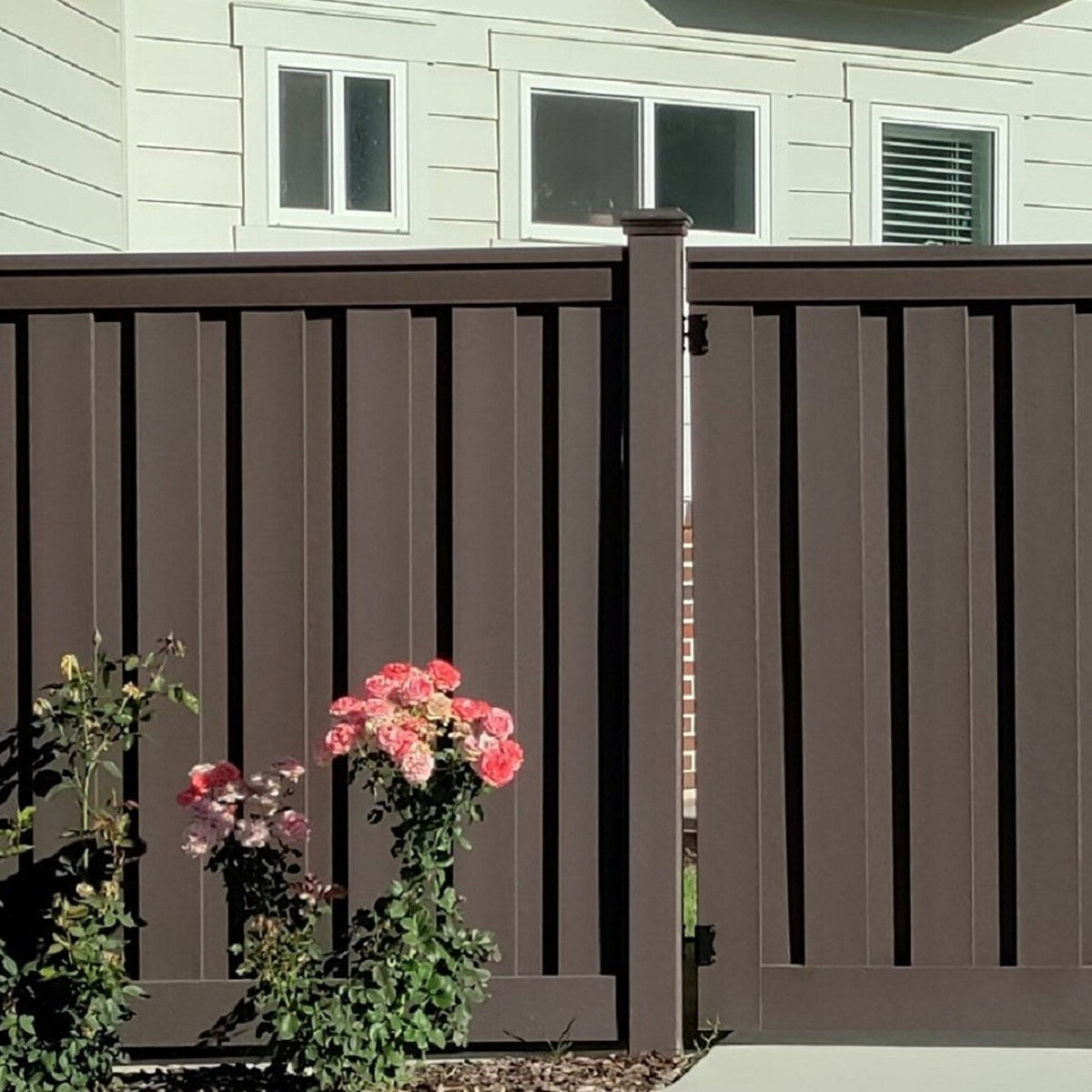 Trex Fencing Seclusions 9-ft H x 0.3-ft W Silver Residential Composite Fence Gate