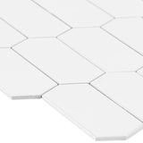 Satori Hudson Brilliant White Picket 10-in x 13-in Glossy Porcelain Arabesque Mosaic Wall Tile (0.94-sq. ft/ Piece)