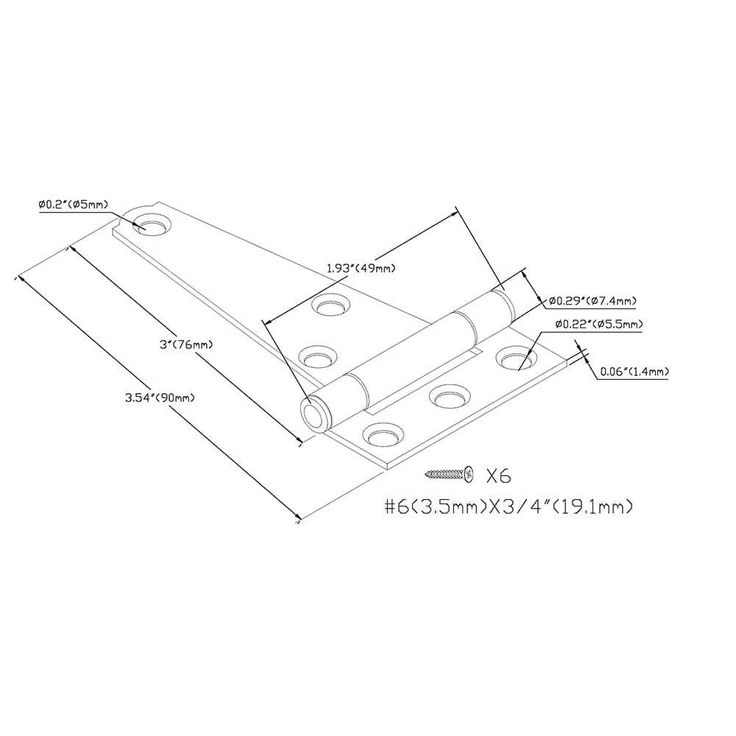 Everbilt 3 in. Zinc-Plated Gate Tee Hinge (2-Pack)